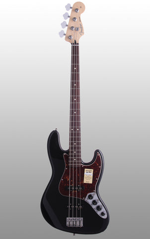 Fender Deluxe Active Jazz Electric Bass (with Gig Bag), Black