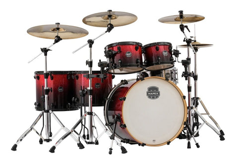 Mapex AR628SFB Armory Studioease Fast Drum Shell Kit, 6-Piece, Magna Red